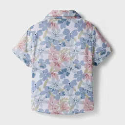 CrayonFlakes Boys Floral Printed Short Sleeves Shirt With Trouser image 3