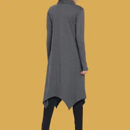 Hypernation Shirt Collar Longline Open Front Shrug image 4