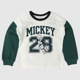 GAP Boys Mickey Mouse Printed Crew Neck Organic Cotton T-Shirt-picture-20