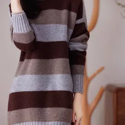 Mast & Harbour Women Striped T-shirt Mini Jumper Dress-picture-27