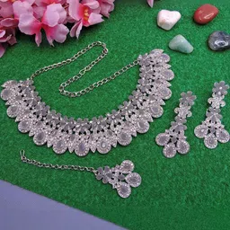 VATSALYA creation Alloy Grey Jewellery Set-picture-44