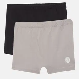 Metro Kids Company Girls Grey & Black Pack of 2 Solid Briefs-picture-29