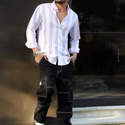 JIMMY & JORDAN Men Striped Casual Shirt image 3