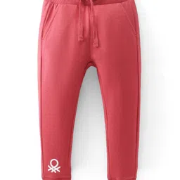 UCB Cotton Knit Full Length Solid Color Track Pant - Red-picture-20