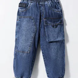 Little Kangaroos Full Length Anti Bacterial Solid Jeans - Navy Blue-picture-25