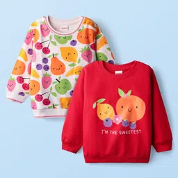 Babyhug 100% Cotton Full Sleeves Fruits Printed Sweatshirts Pack Of 2 - Multi Colour-picture-21