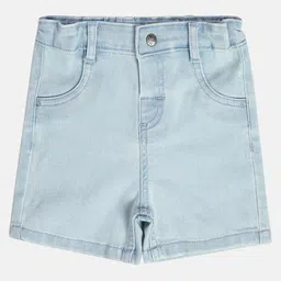 MINI KLUB Cotton Woven Solid Shorts - Blue-picture-41