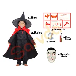 Sarvda Halloween Theme Unisex Vampire Costume Set - Red image 3