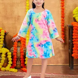 BAESD Print Pure Wool A-Line Dress-image-82