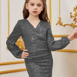 Vani Enterprise Embellished Net Dress-picture-26