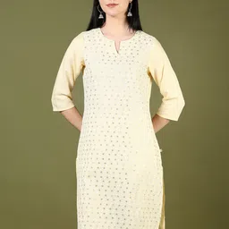 V-Mart Women Geometric Embroidered Thread Work Kurta-picture-17