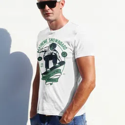 Moda Rapido Men Graphic Printed Round Neck Cotton T-shirt image 2