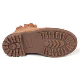 Pine Kids Slip On Winter Boots with Zioper Closure - Brown image 5