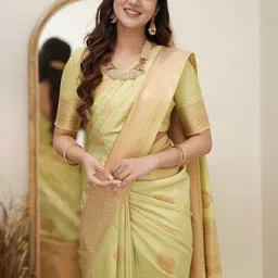 FINFOL Ethnic Motifs Woven Design Zari Saree-picture-17