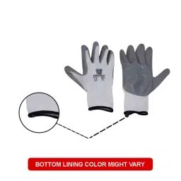 GENERIC Safety Gloves Grey & White L Size (Pack of 5 Pair) image 2