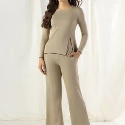 Selvia Edge Round Neck Top With Trousers Co-Ords-picture-31