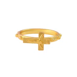 MEMOIR Men Gold-Plated Christian spiritual Jesus Crucifix Cross Finger Ring-picture-23