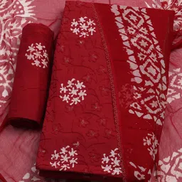 Meena Bazaar Printed Pure Cotton Unstitched Dress Material-picture-10