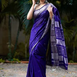Aldwych Woven Design Zari Silk Blend Banarasi Saree-picture-29