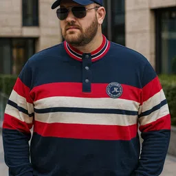 AUSTIVO Men Colourblocked Sweatshirt-image-4