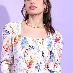 Tokyo Talkies Floral Print Cotton Top image 1