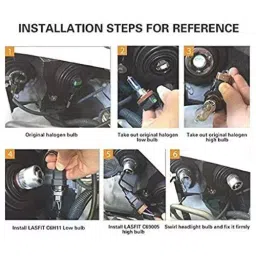 allextreme All Extreme EXC6H7 C6-H7 2 Pcs 36W Replacement LED Headlight Conversion Kit with High & Low Beam image 5