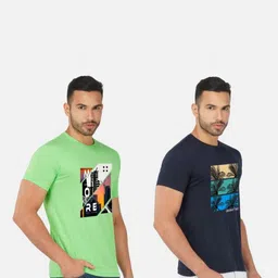 GLOBAL NOMAD Men 2 Printed Bio Finish Applique T-shirt image 4