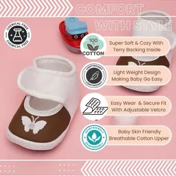 NESKA MODA Unisex Kids Cotton Booties image 4