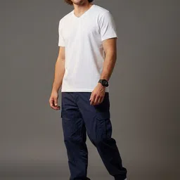 OUTLAWS Men Bio Finish Pack of 2 Regular Fit V-Neck Cotton T-shirt image 4