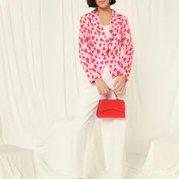 BAESD Printed Slim-Fit Single Breasted Blazer image 4