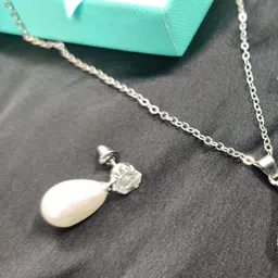 Lovemi Movements Silver-Plated Stainless Steel Pearls Jewellery Set-image-50