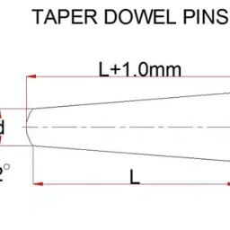 CE Taper Dowel Pin Dia 3 mm x Length 60 mm Pack of 100 Pcs image 2