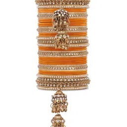 leshya Set Of 60 Stone-Studded Brass Bangles image 2