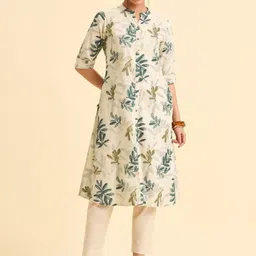 Vismay Botanical Printed Pure Cotton Kurti-picture-12