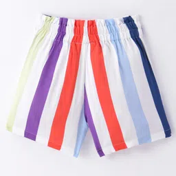 CrayonFlakes Striped Shorts - Off White image 3
