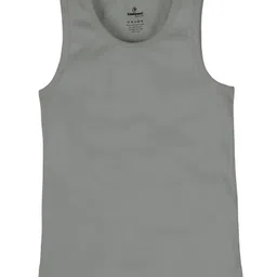 Kiddopanti Cotton Knit Pack Of 3 Sleeveless Solid Vests - Multi Colour image 3