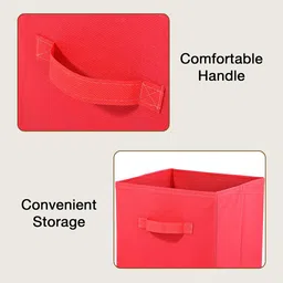 Kuber Industries Red & Blue 3 Pieces Non-Woven Cloth Organisers image 4