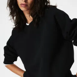 MISCHIEF MONKEY Women Solid Oversized Sweatshirt image 2