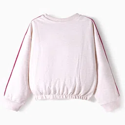 OLLINGTON ST. Cotton Full Sleeves Text Printed Sweatshirts & Joggers Set - Beige & Maroon image 3