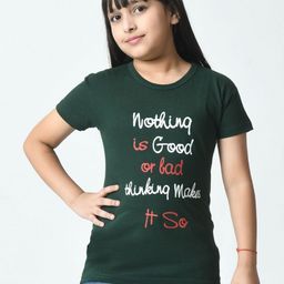 BAESD Girls Typography Printed Applique T-shirt-picture-5
