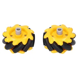 80mm Mecanum Wheel Set (Yellow) image 1