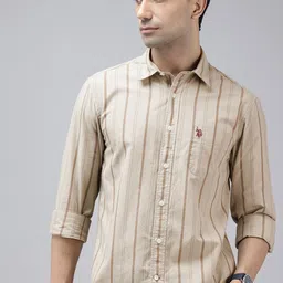 U.S. Polo Assn. Denim Co. Vertical Stripes Pure Cotton Casual Shirt-picture-44