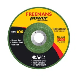 Freemans 100 mm (4 Inch) Green Aluminum Oxide A24RBF Grinding Wheel, GWG100 (Pack of 25)-picture-45