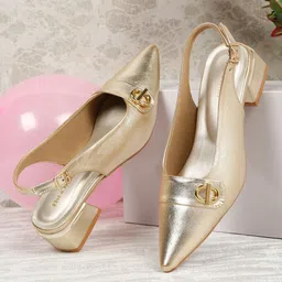 flat n heels Flat n Women Shinny Heels Block Mary Janes Heels-picture-17