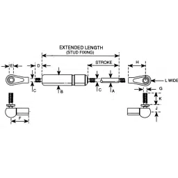 Camloc Gas Springs Camloc Nylon M6x1 Ball and Socket Joint 18 mm x24.5 mm, 084255R image 5