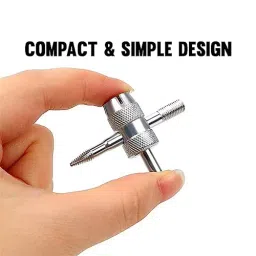 Tirewell TW-5011 Silver 4-in-1 Car Tyre Valve Remover Tool, 4-Way Tire Stem Core Puller for Bike, Cars & Truck image 5