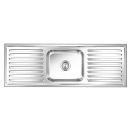 Nirali BG Kitchen Sink Popular Series Small 1295x457mm (51x18 inch) Satin Finish Stainless Steel, Elegant Glory-picture-16