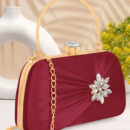 MISHA Women Embellished Box Clutch image 1