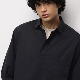 ether Pure Cotton Longline Casual Shirt-picture-12