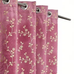 GEET CREATIONS Violet Set of 2 Floral Door Curtain-picture-37